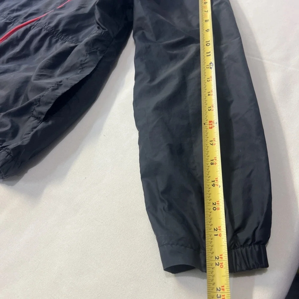 Columbia Youth Large 14/16 Hooded Jacket Black Pink Fleece Lined Full Zip